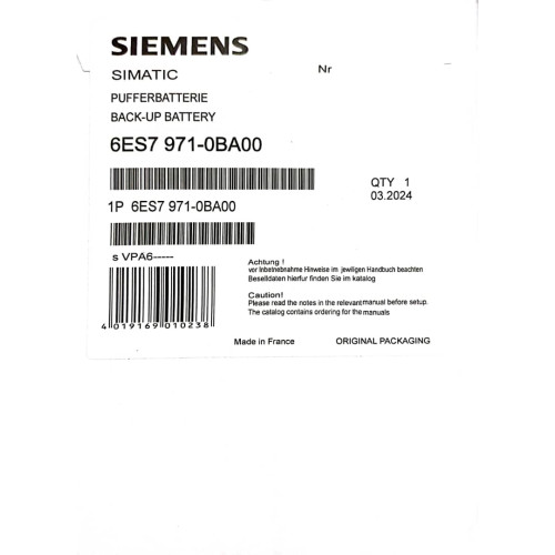 BATTERY BACKUP 6ES7971-0AB00
